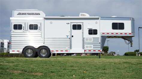 Living quarter horse trailers - 2012 Bison Horse Trailer with Living Quarters. Subcategory Horse Trailers. Brand Bison. Condition Used. Pull Type Gooseneck. Living Quarters Yes. Number of Stalls - 2 horse slant load/ rear tack with factory living quarters. 7'6" tall, 7' wide. LQ 6' short wall, ... $ 20,000. Sold.